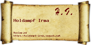Holdampf Irma névjegykártya