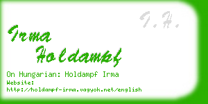 irma holdampf business card
